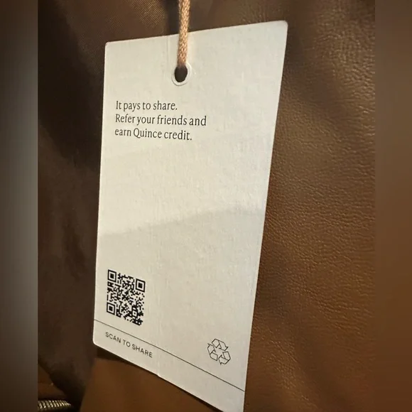 Quince Brown (Burnt Umber) Leather Jacket Size Large - Picture 6 of 6